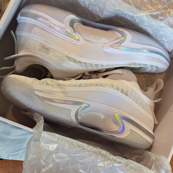 Nike Air Jordan 36 Low "Pure Money" in White and Metallic Silver (Men's Size 14) - Picture 4 of 15